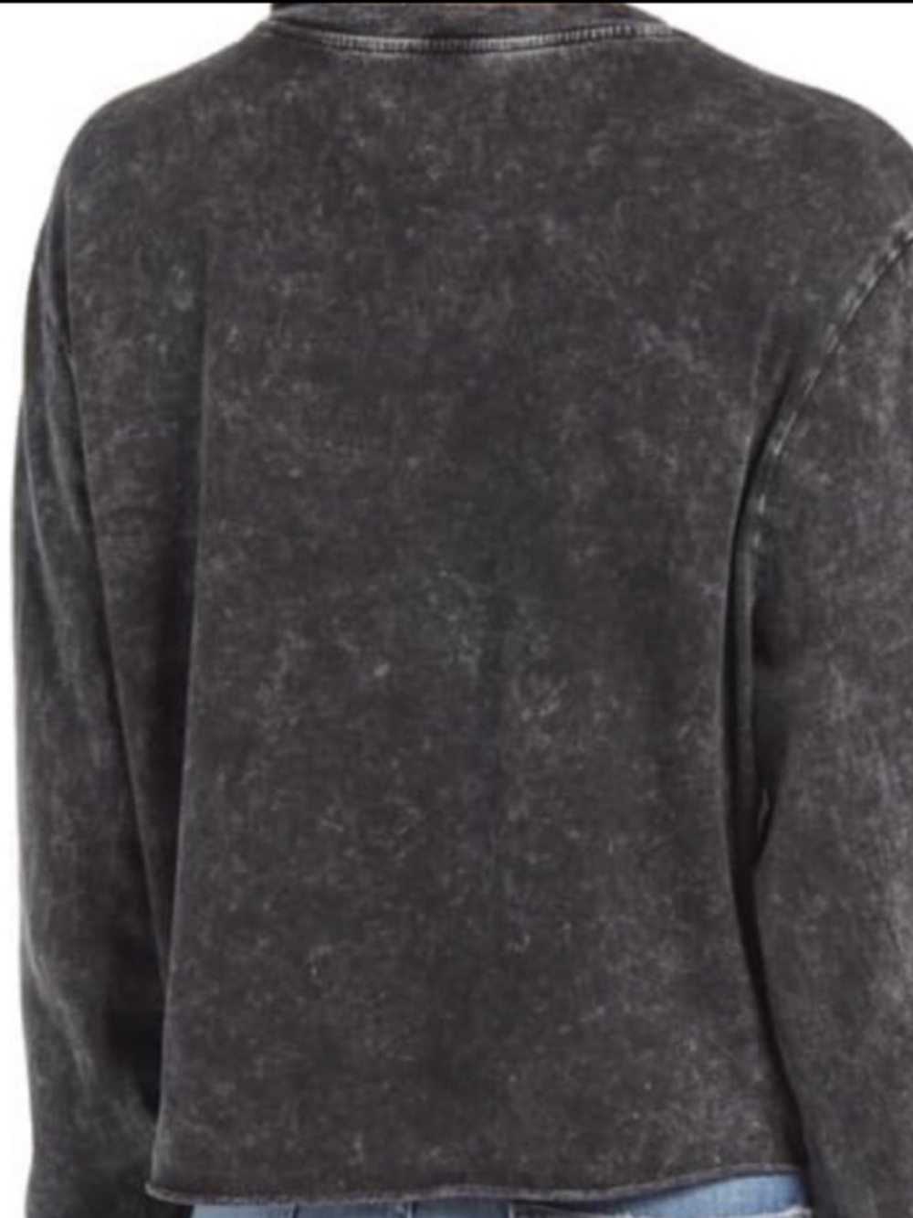 Treasure & Bond Black Mineral-Wash Long Sleeve Tee with Red Aerosmith Graphic - Picture 3 of 4
